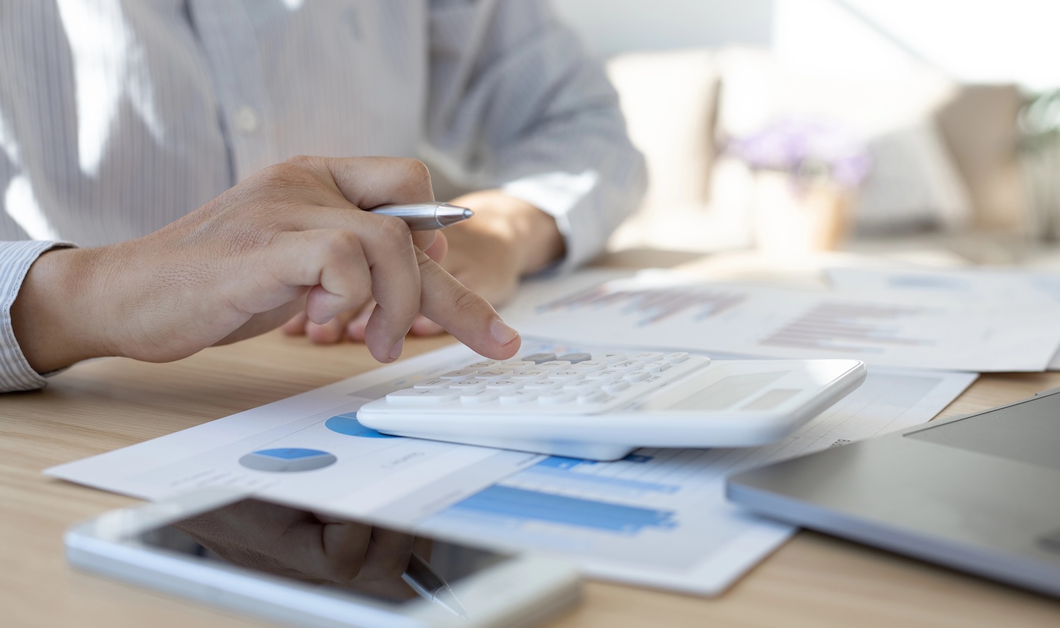 dentist looking at financials