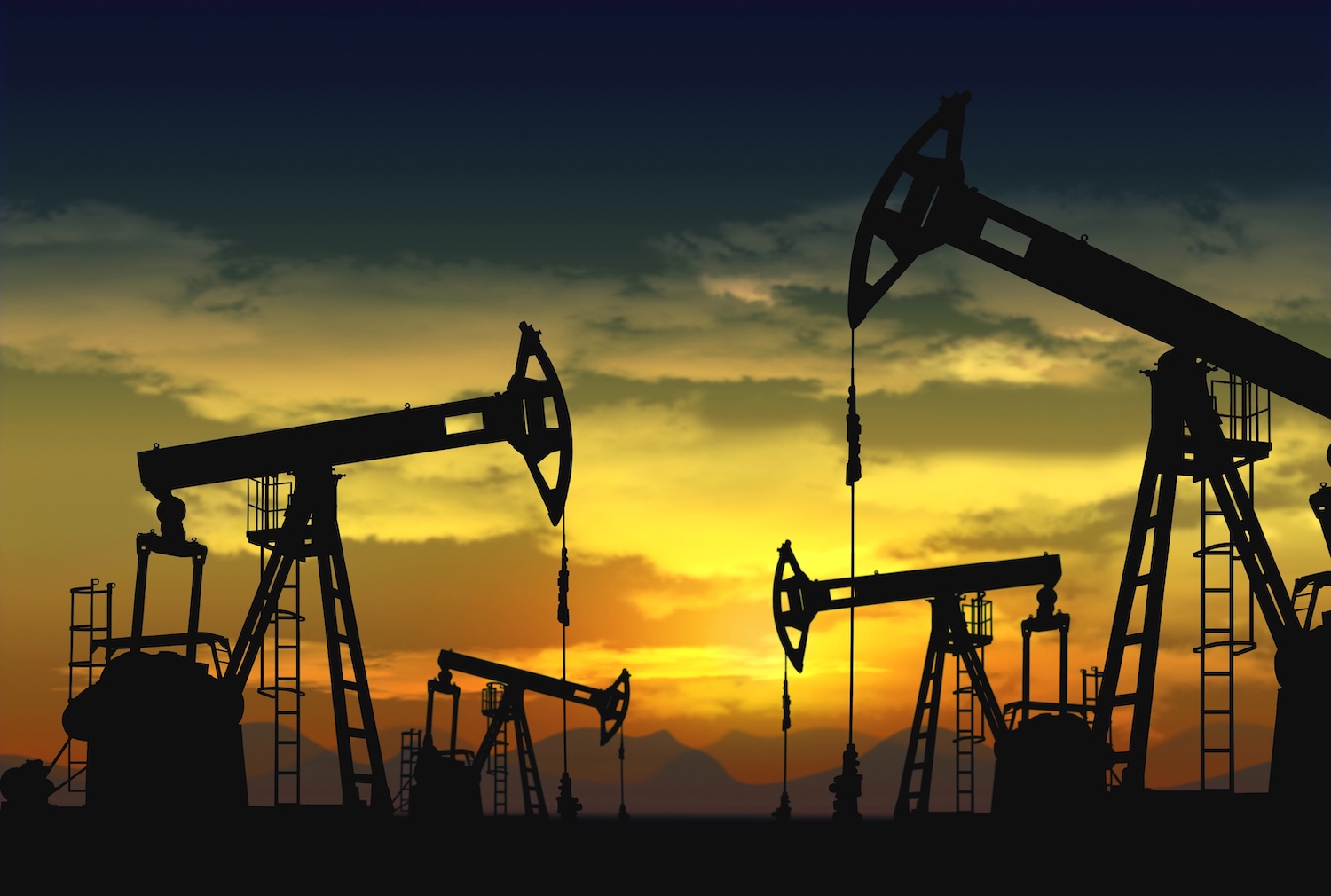 Oil pump jack in operation